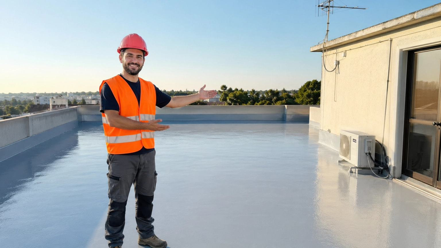 Terraza reparada después